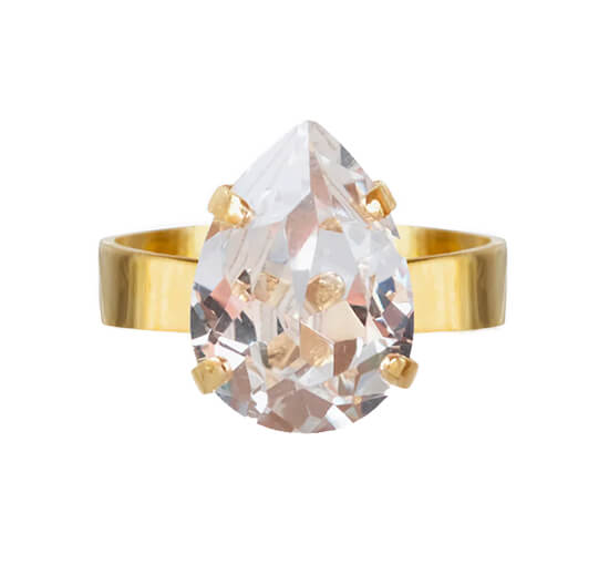 Crystal - Mini Drop ring rose peach