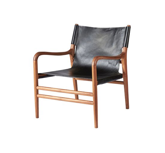 Zwart - Faro-fauteuil bruin