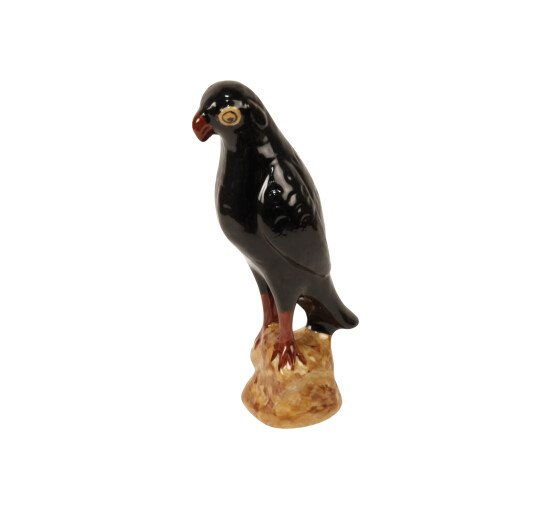 Black - Parrot figurine white