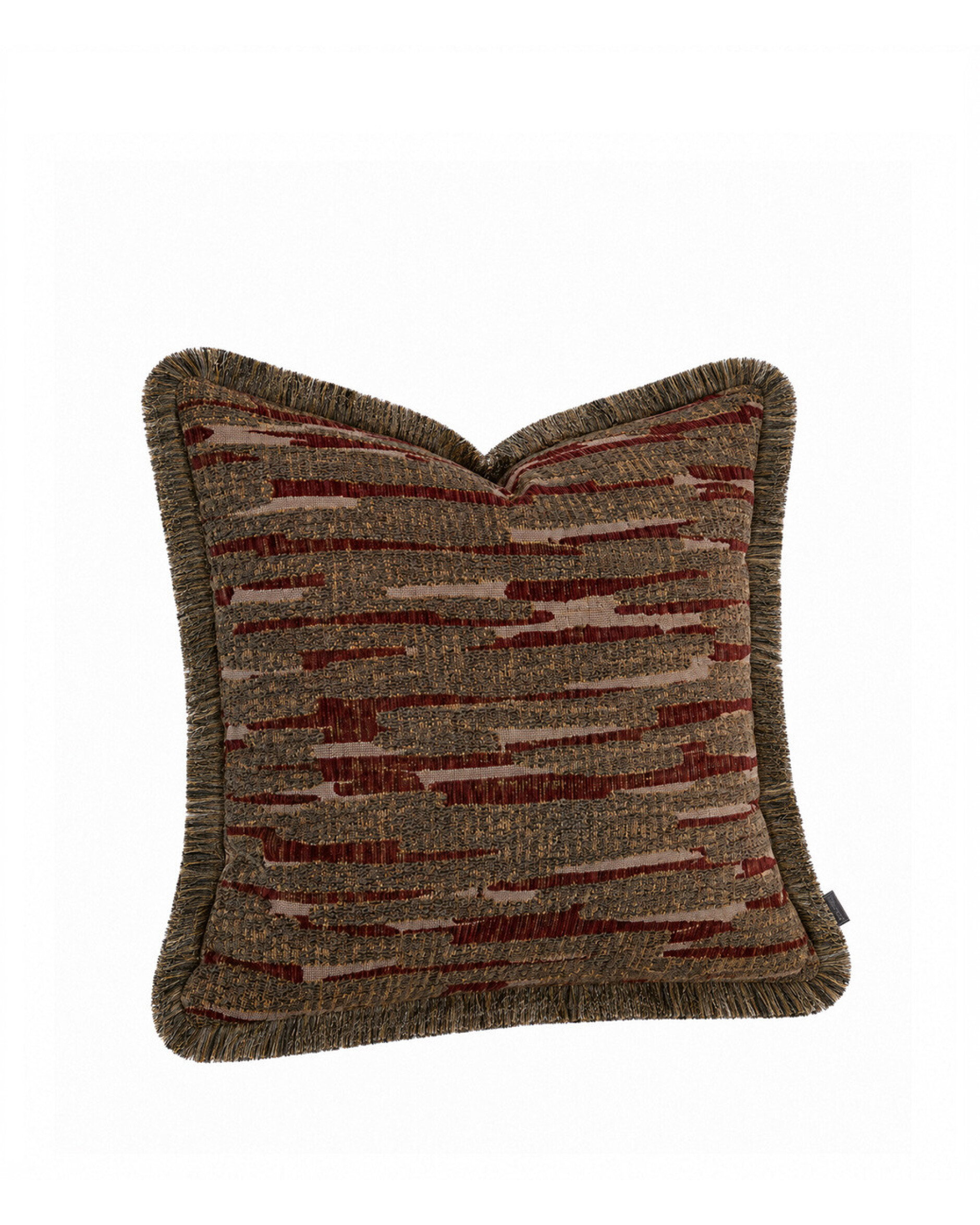 Bastino kuddfodral burgundy fransar