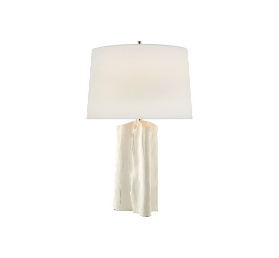 White - Sierra Buffet Lamp Silver/Linen