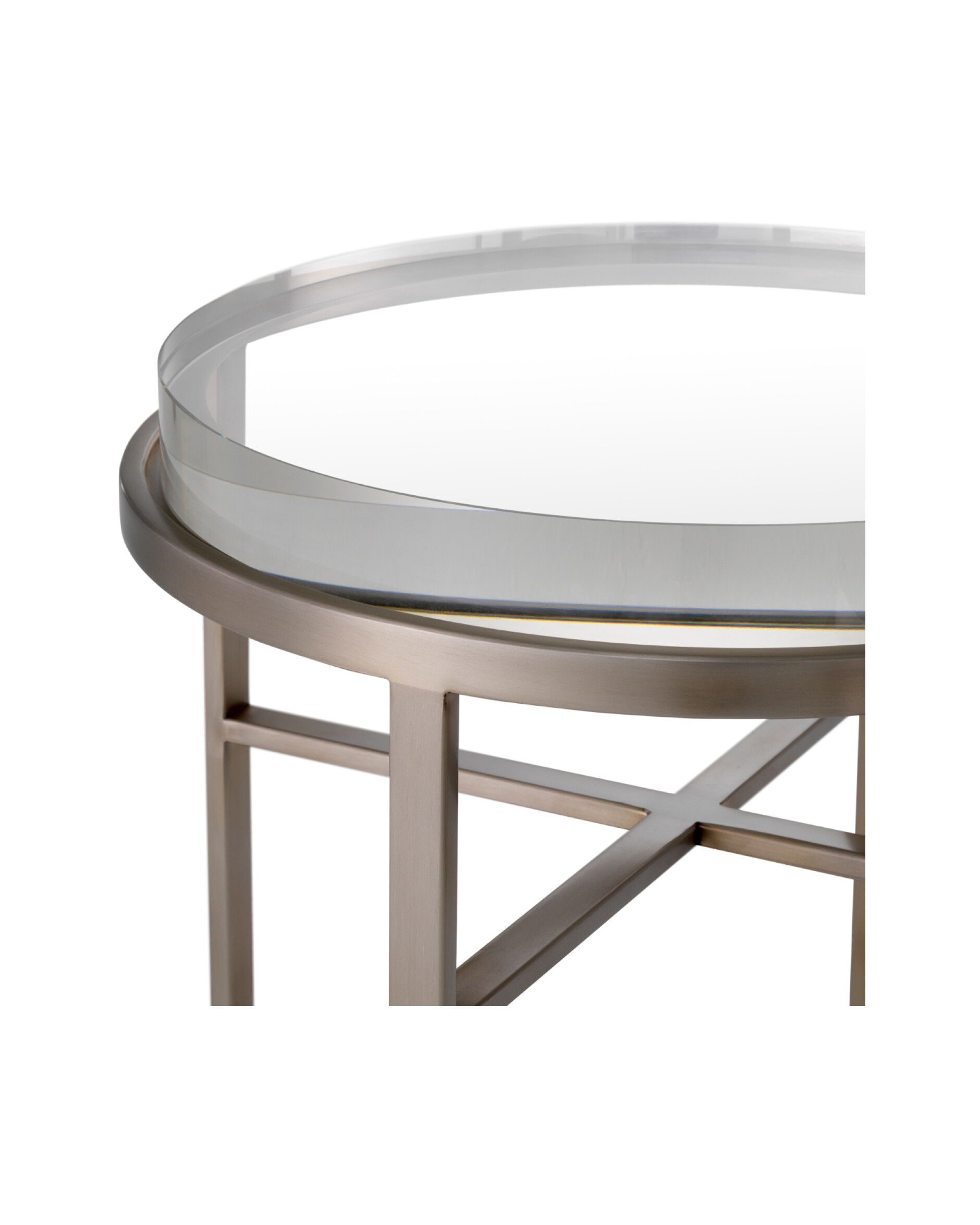 Hoxton Side Table Brushed Steel Set of 2