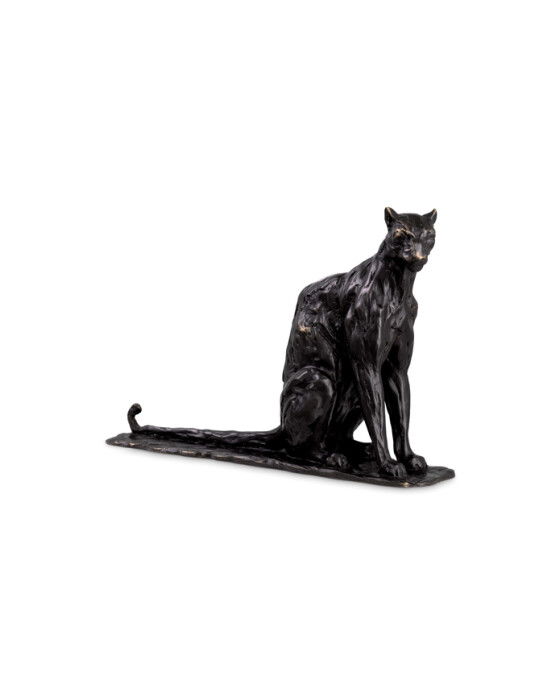 Sitting Panther skulptur bronze