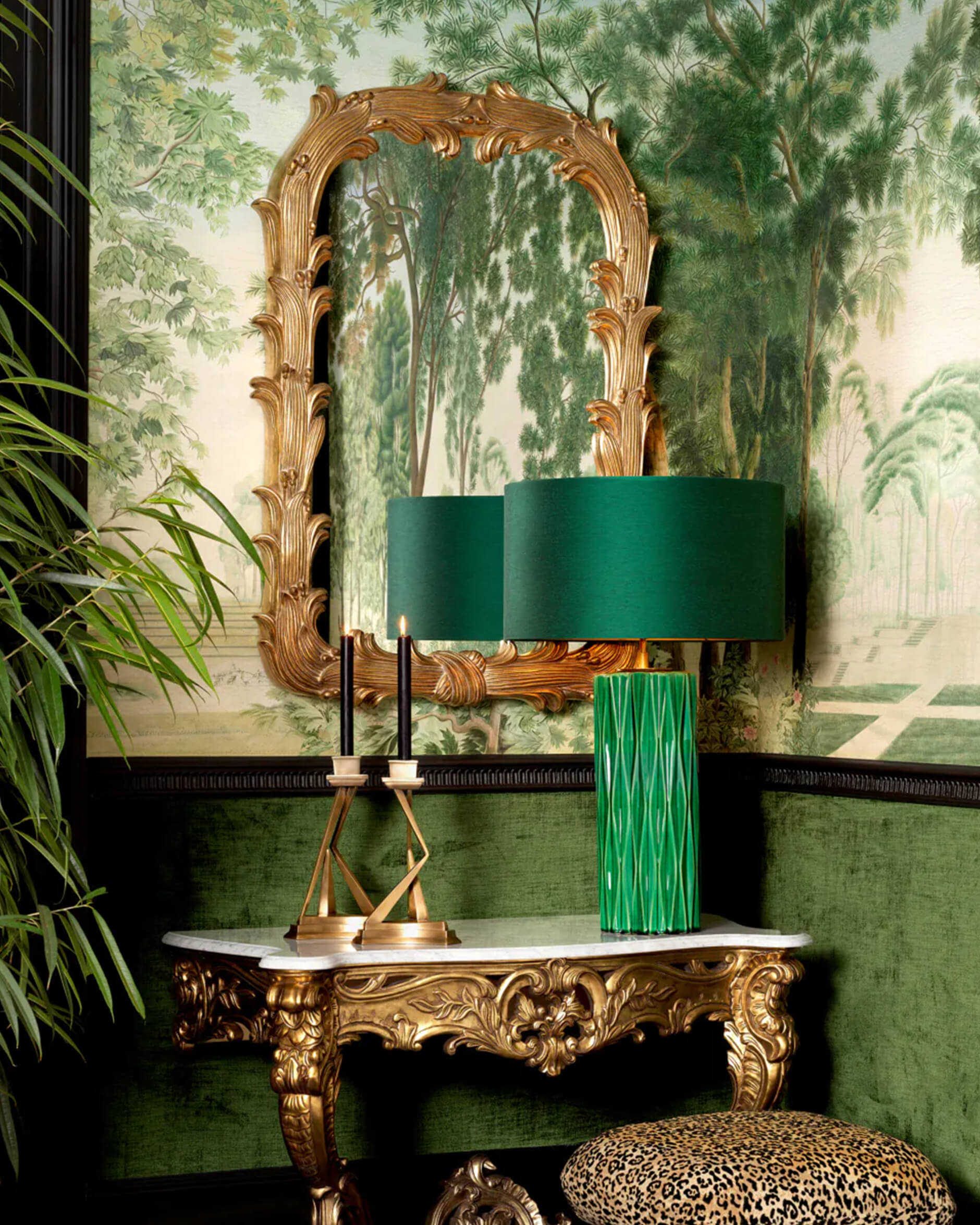 Gavin spegel antik guld