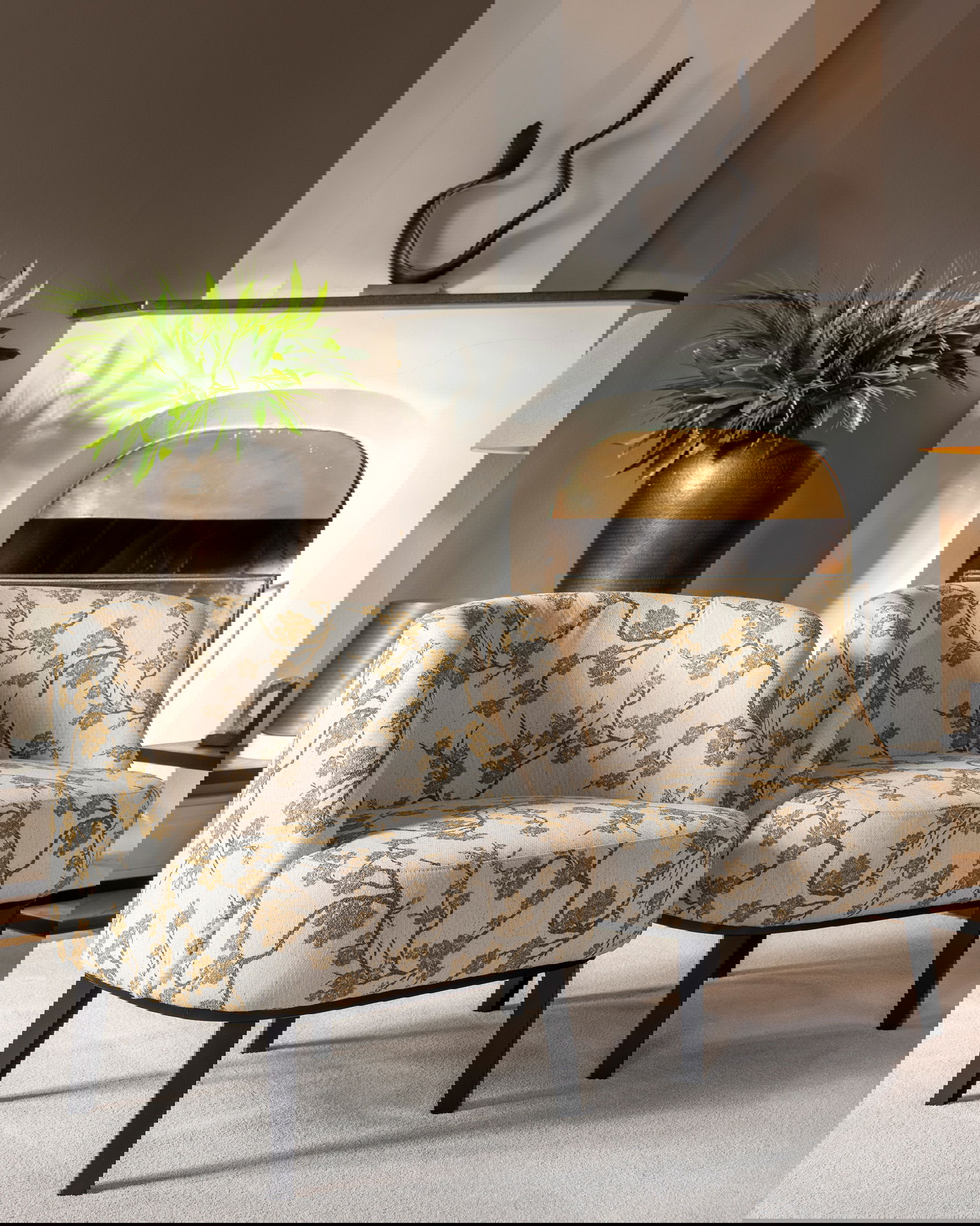 Fairfax armchair Sakura Brandy