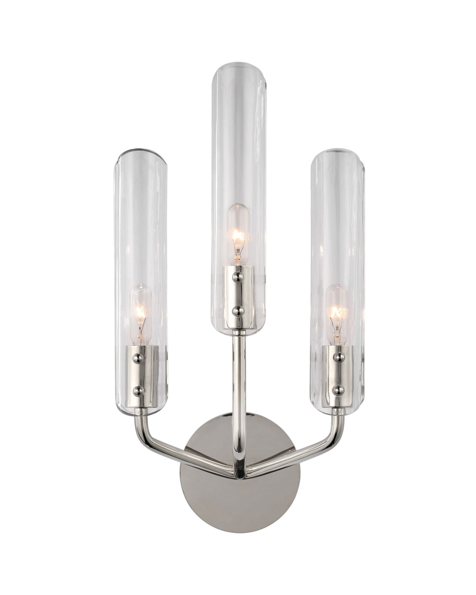 Casoria 17" vägglampa trippel nickel