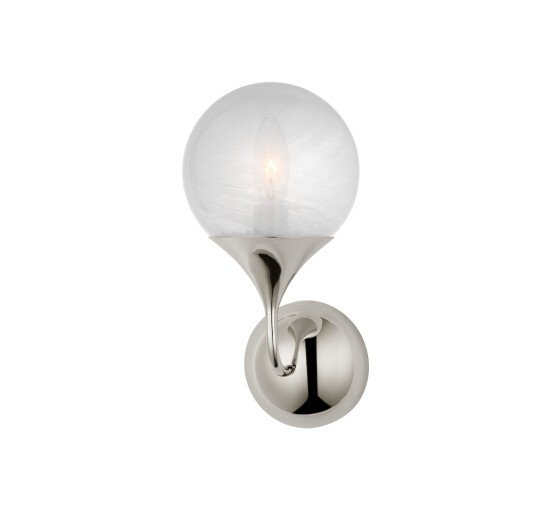Polished Nickel - Cristol Small Single Sconce Antique Brass