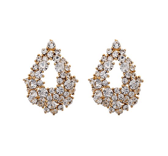 Crystal / Gold - Alice Earrings Crystal