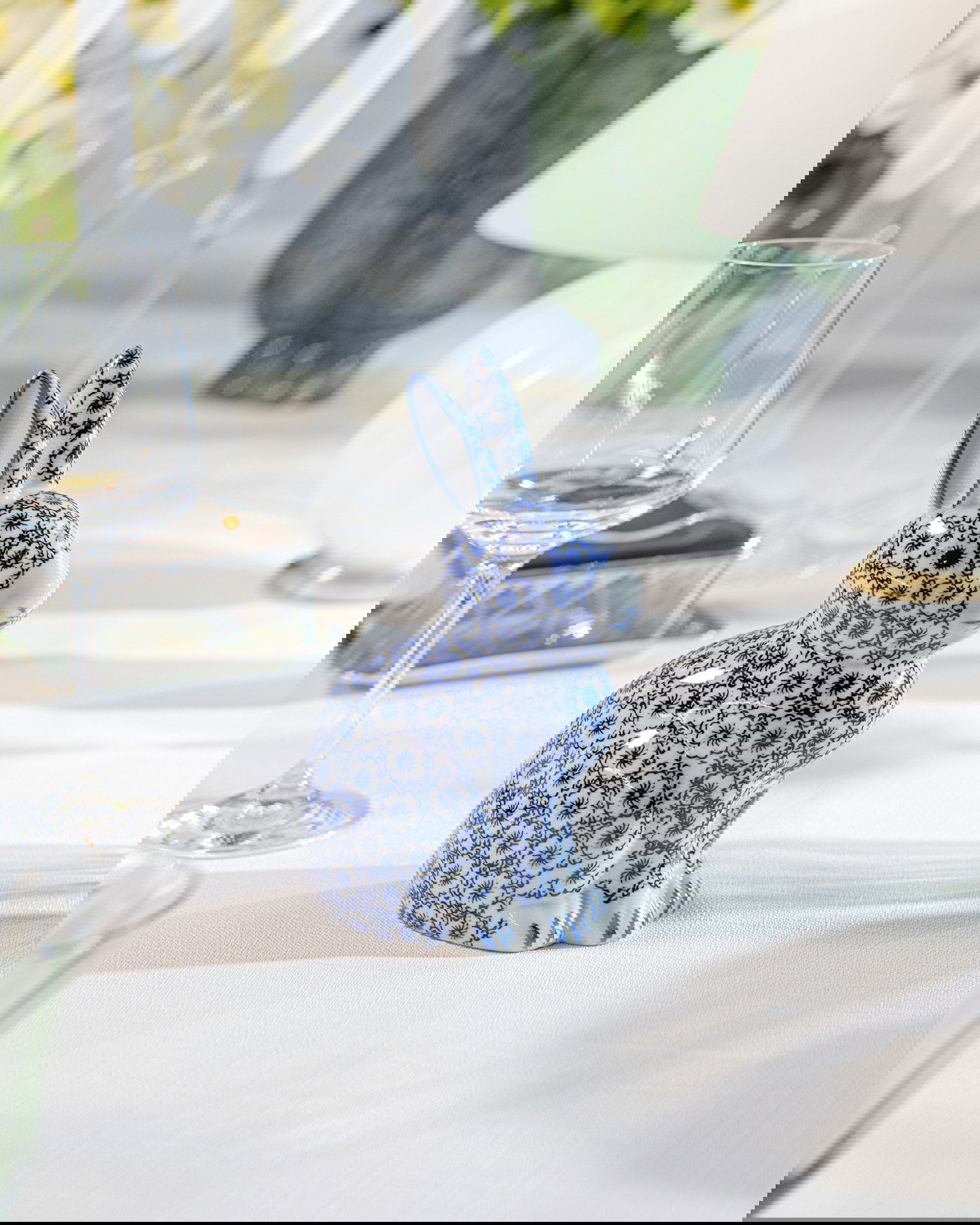 Estelle dekorationskanin blå/vit