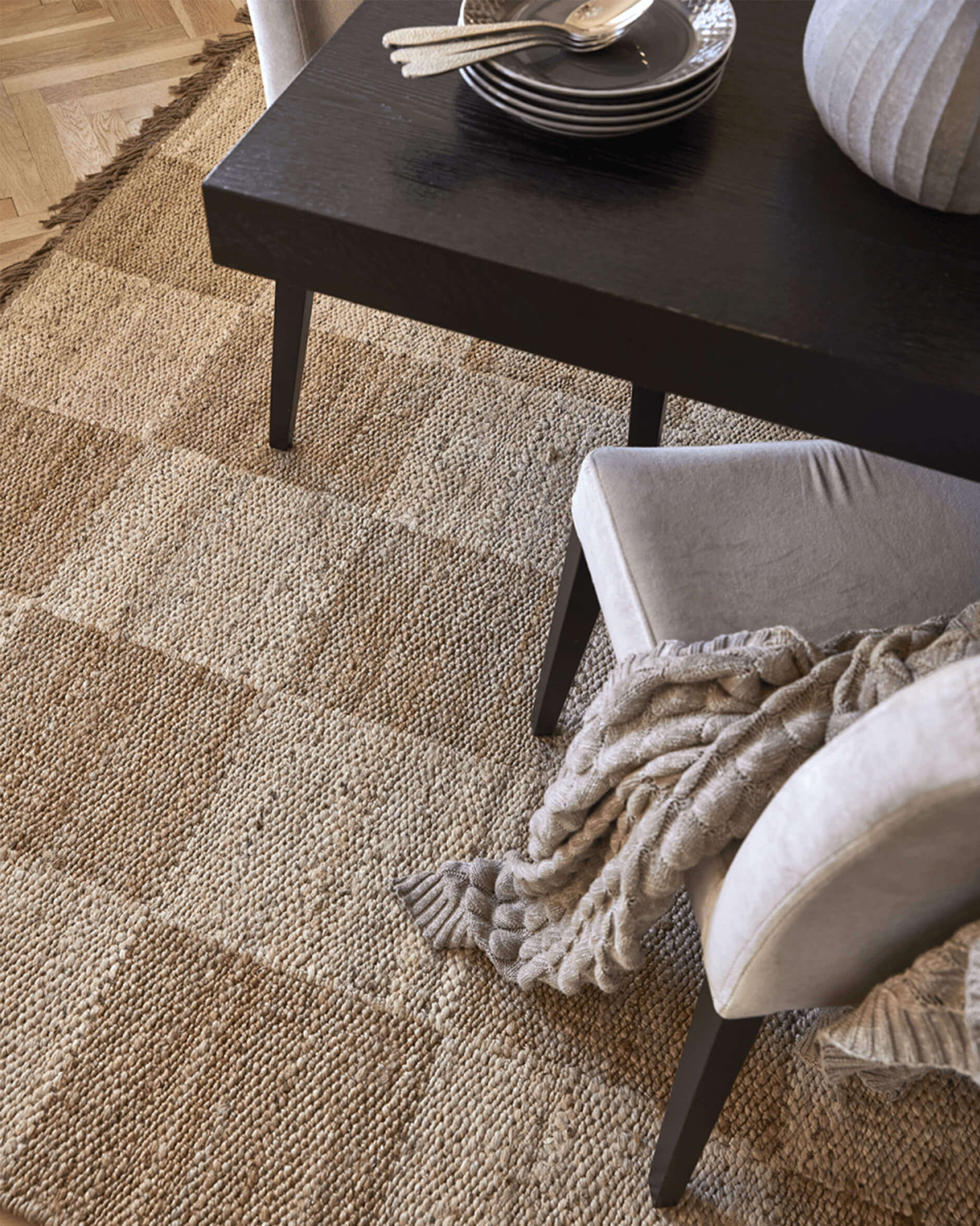 Squares Jute Matta Natur Newport