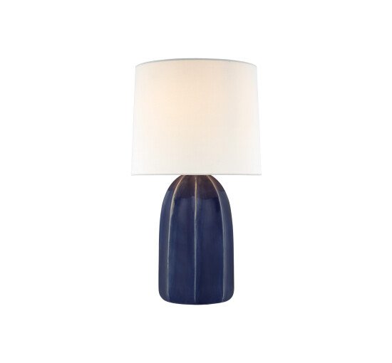 Frosted Medium Blue - Melanie Table Lamp Frosted Medium Blue Large