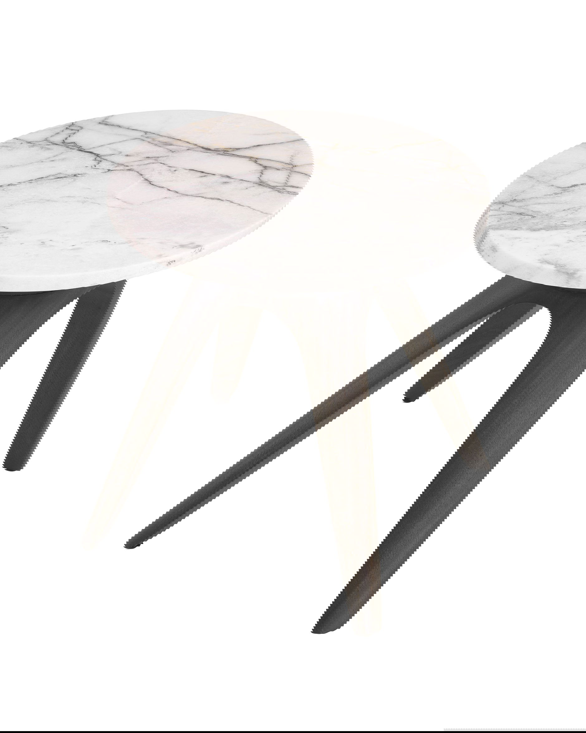 Borre sidobord marmor rund