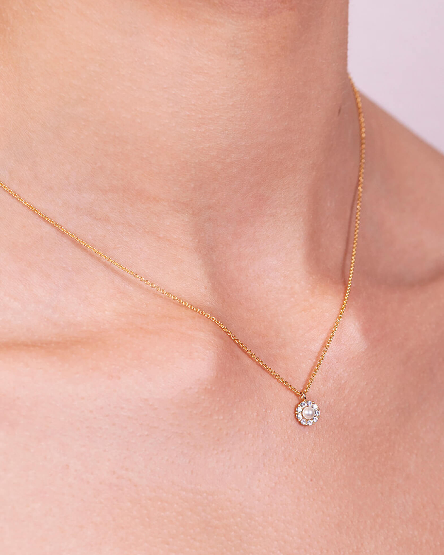 Petite Miss Sofia pearl kaulakoru crystal kulta