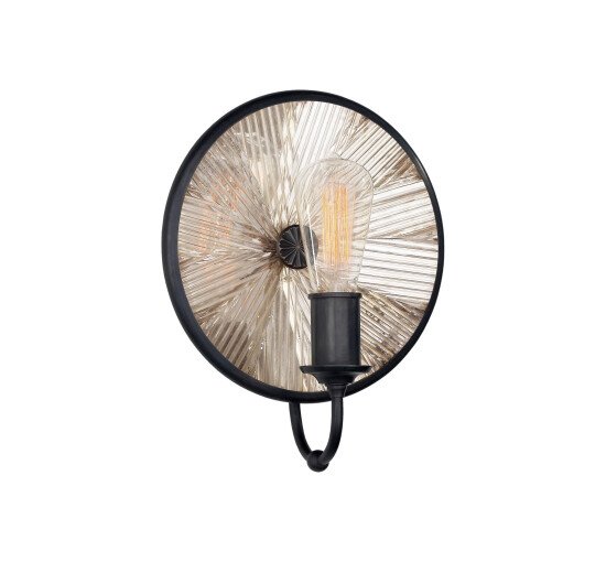 null - Rivington Round Sconce Natural Brass