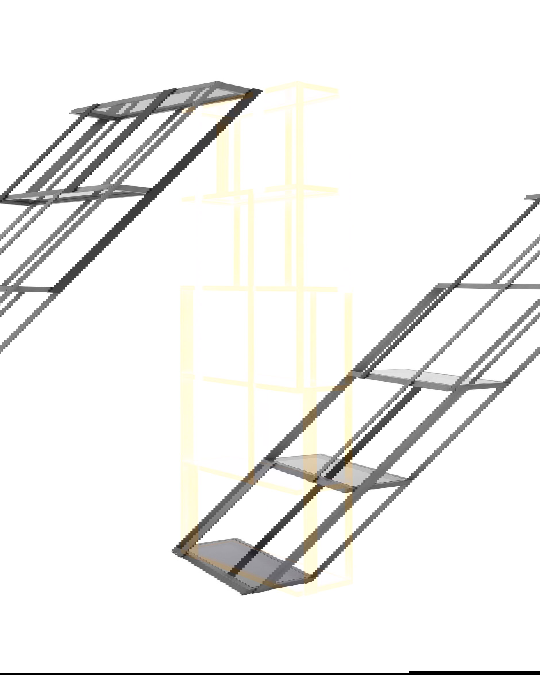 Clio hylla borstad mässing