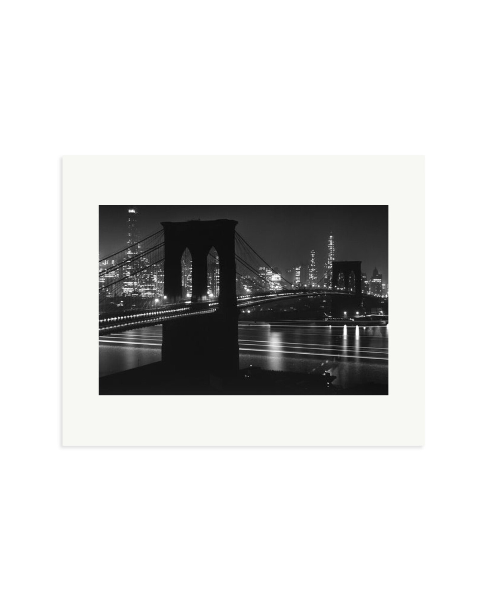 Brooklyn Bridge at Night Print Only / Medium