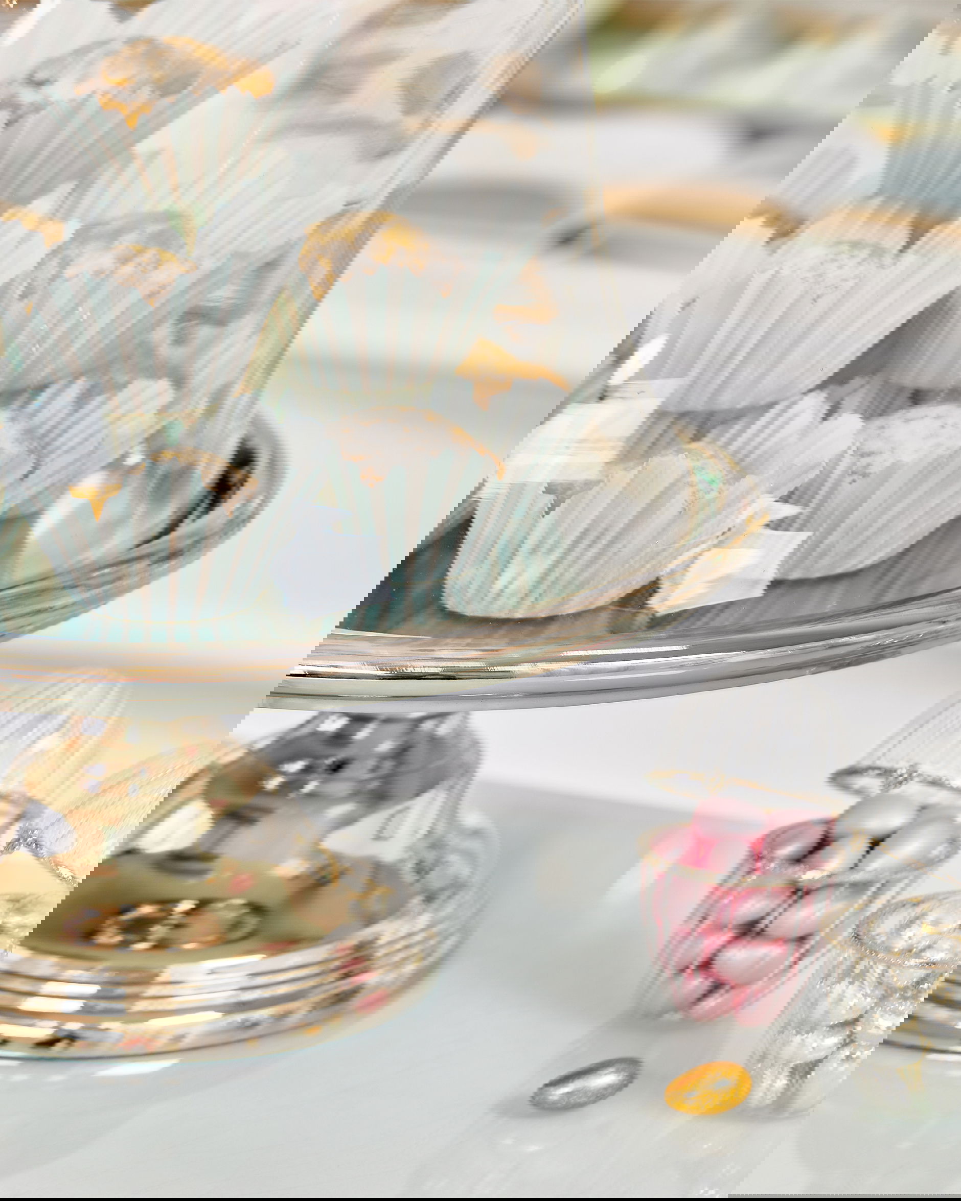 Borjia Cake stand nickel finish