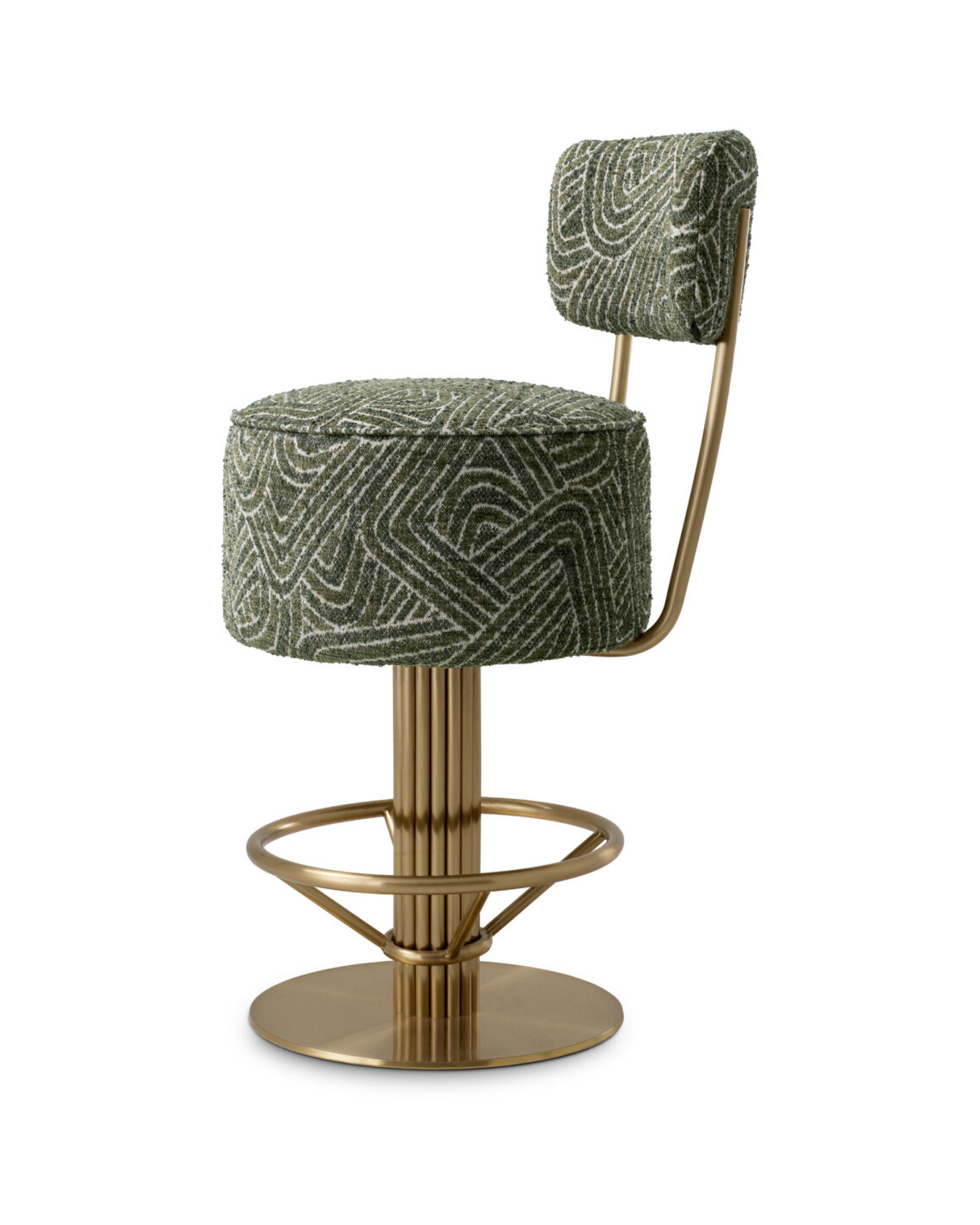 Carleton counter stool with back Camari Green