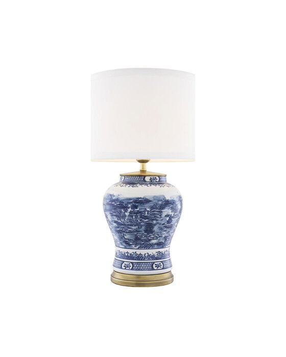 Bordlampe chinese blue