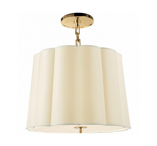 null - Simple Scallop Chandelier Soft Silver