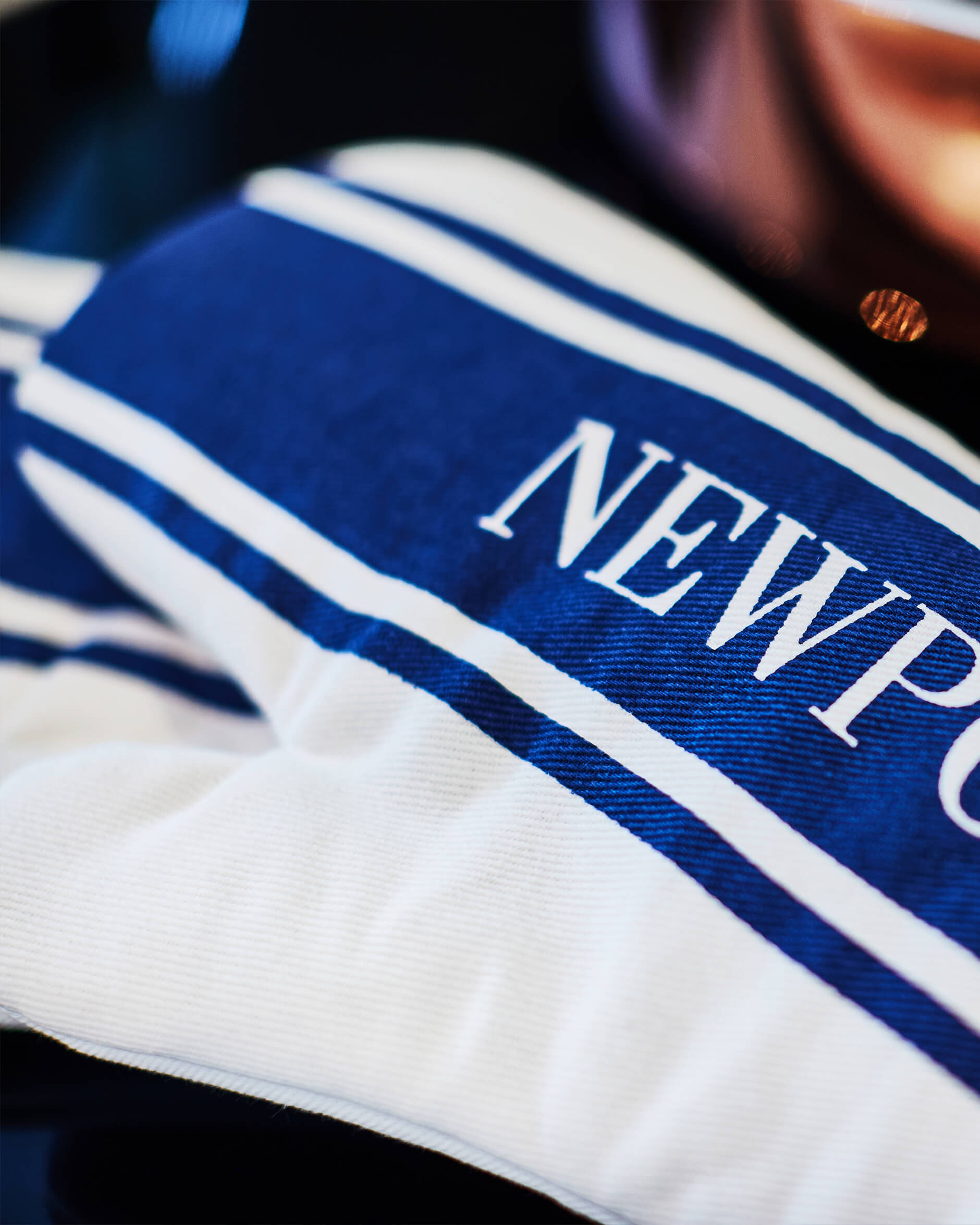 Provence grillhandske vit/blå