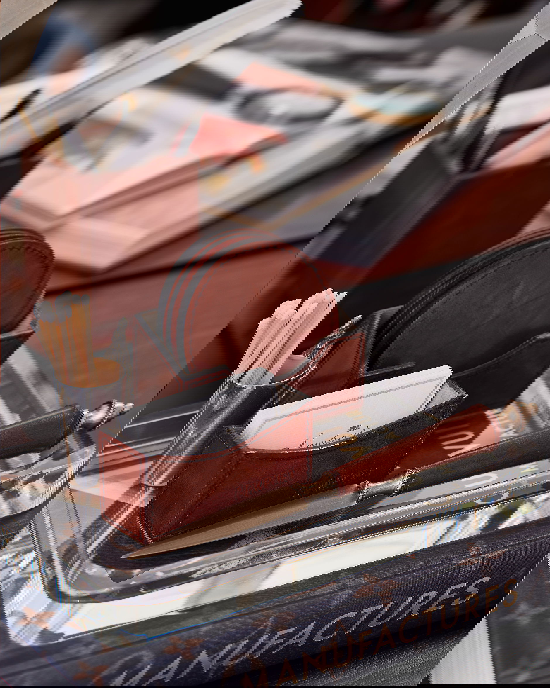 Kensington glasunderlägg läder 6-pack