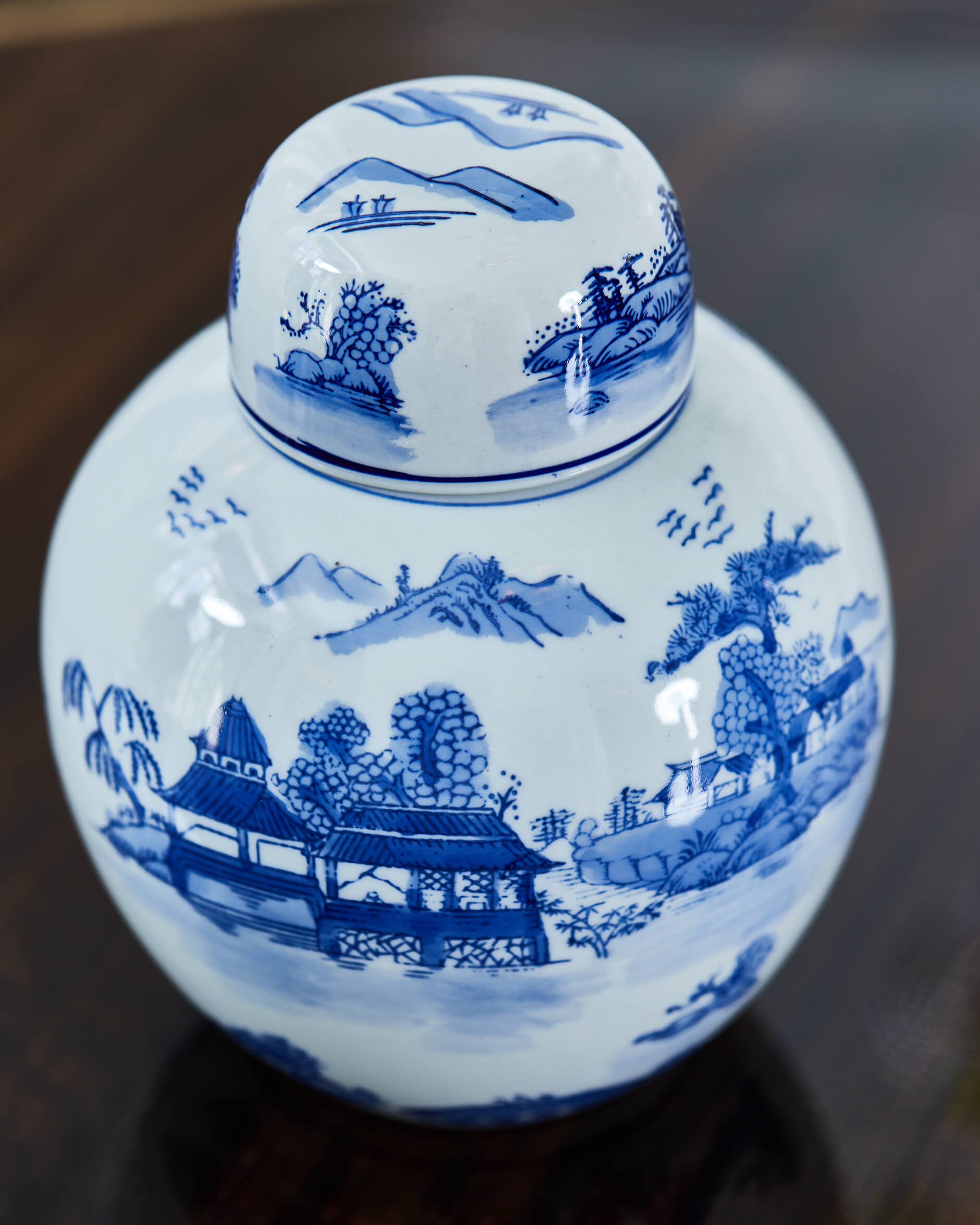 Zina ingefärskrus blå/vit