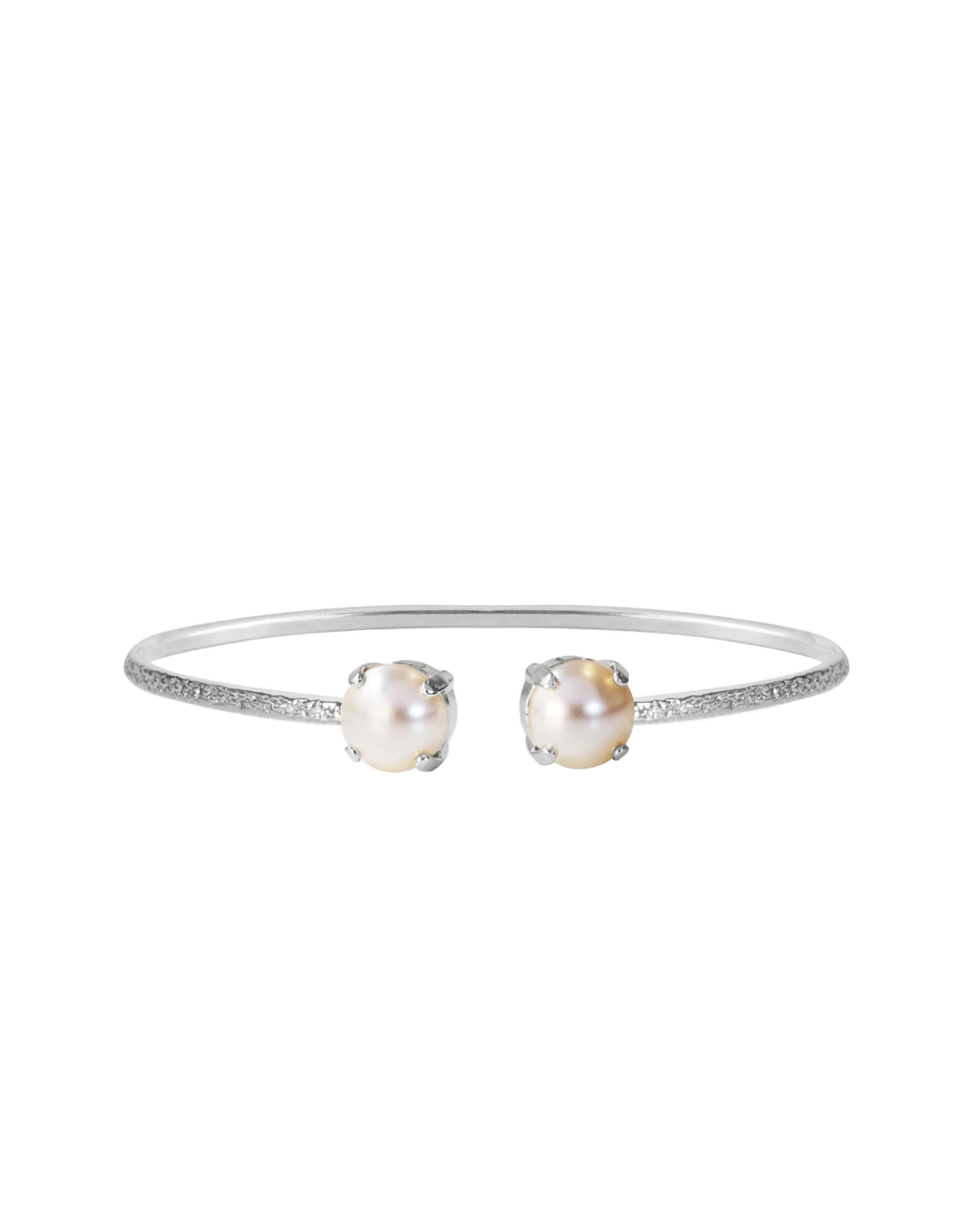 Classic Petite armband pearl rhodium