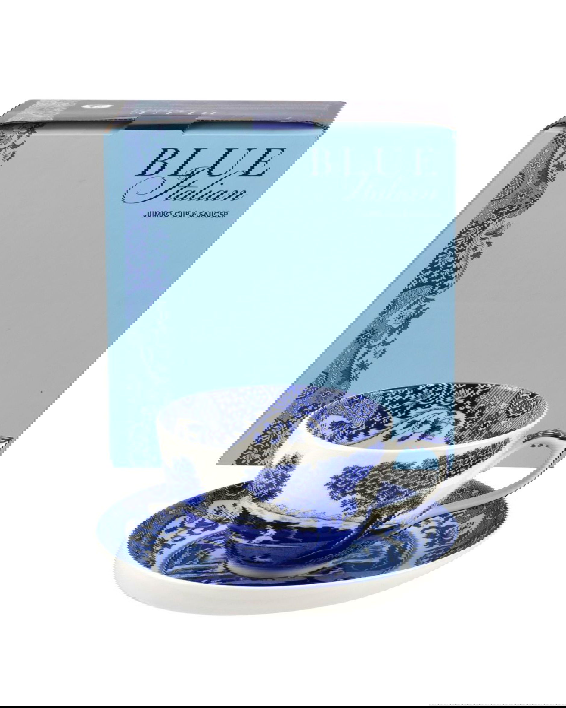 Blue Italian jumbokopp blå/vit