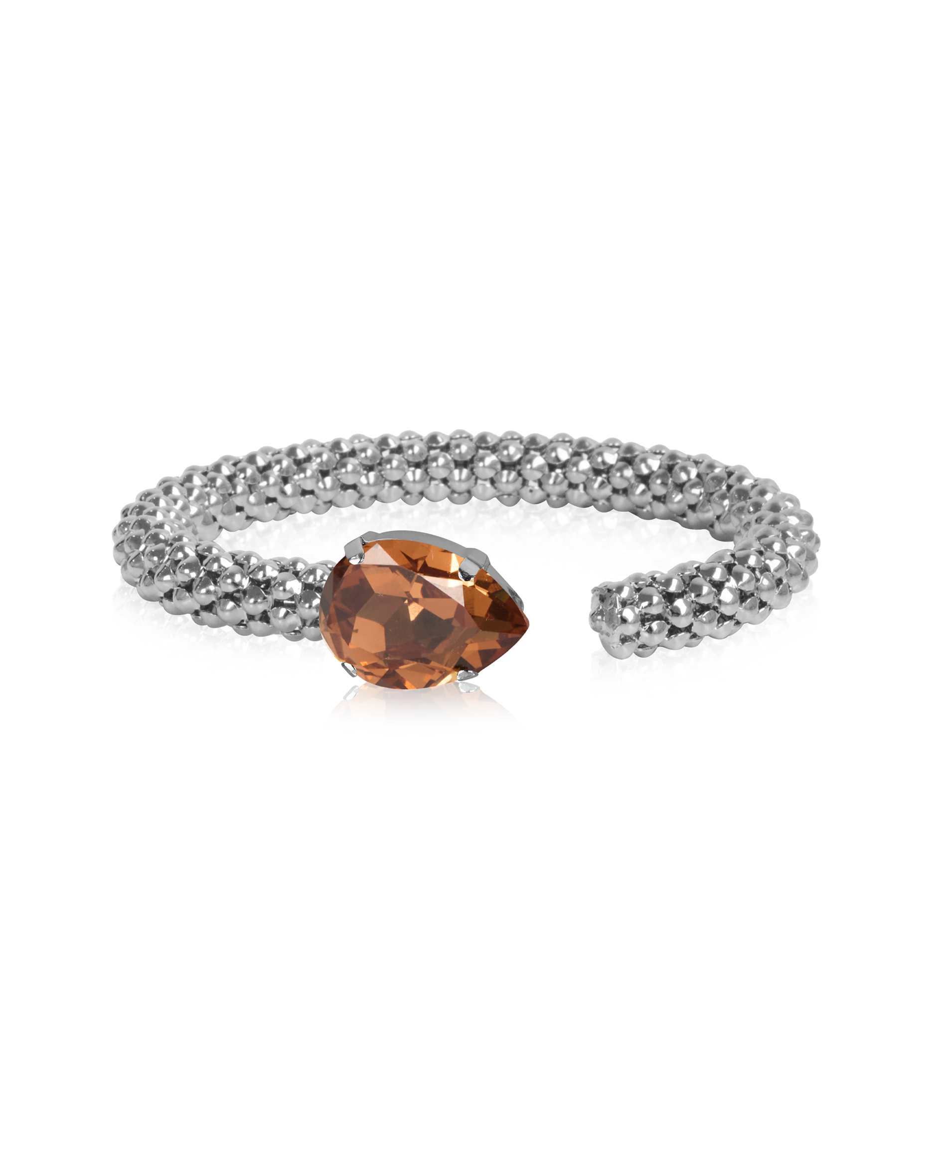 Classic Rope-armbånd ReCreated Light Smoked Topaz rhodium