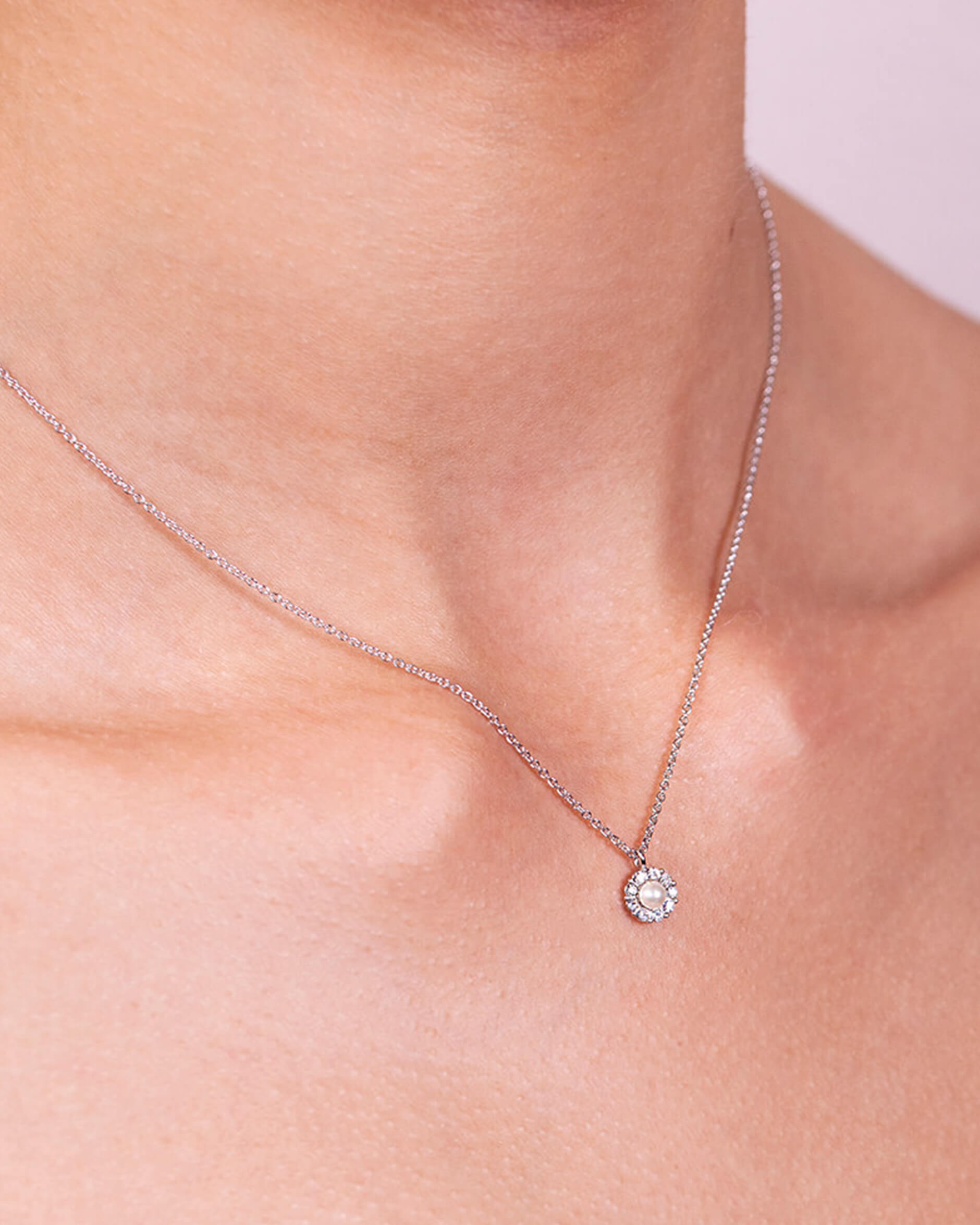 Petite Miss Sofia pearl halsband crystal