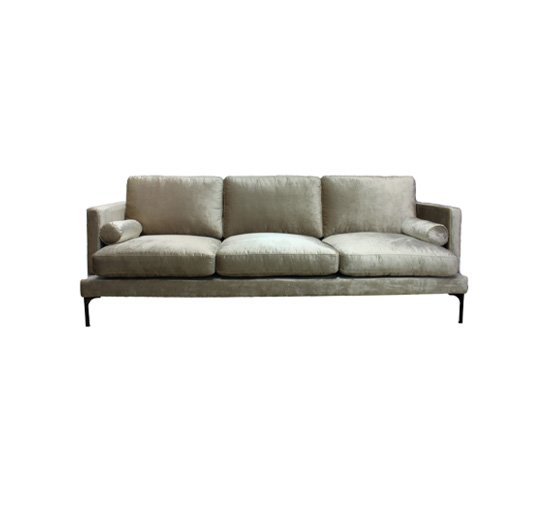 Oatmeal - Bonham sofa 3-seater amazon green/black