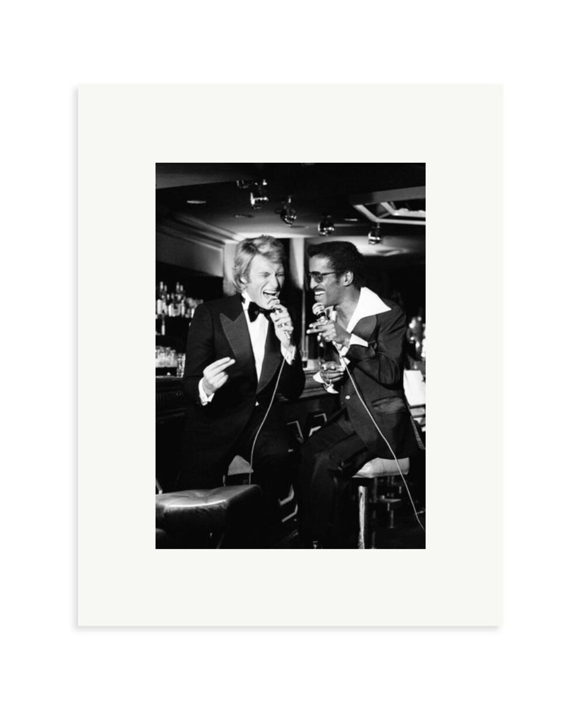 Johnny Hallyday and Sammy Davis Jr. Print Only / Small