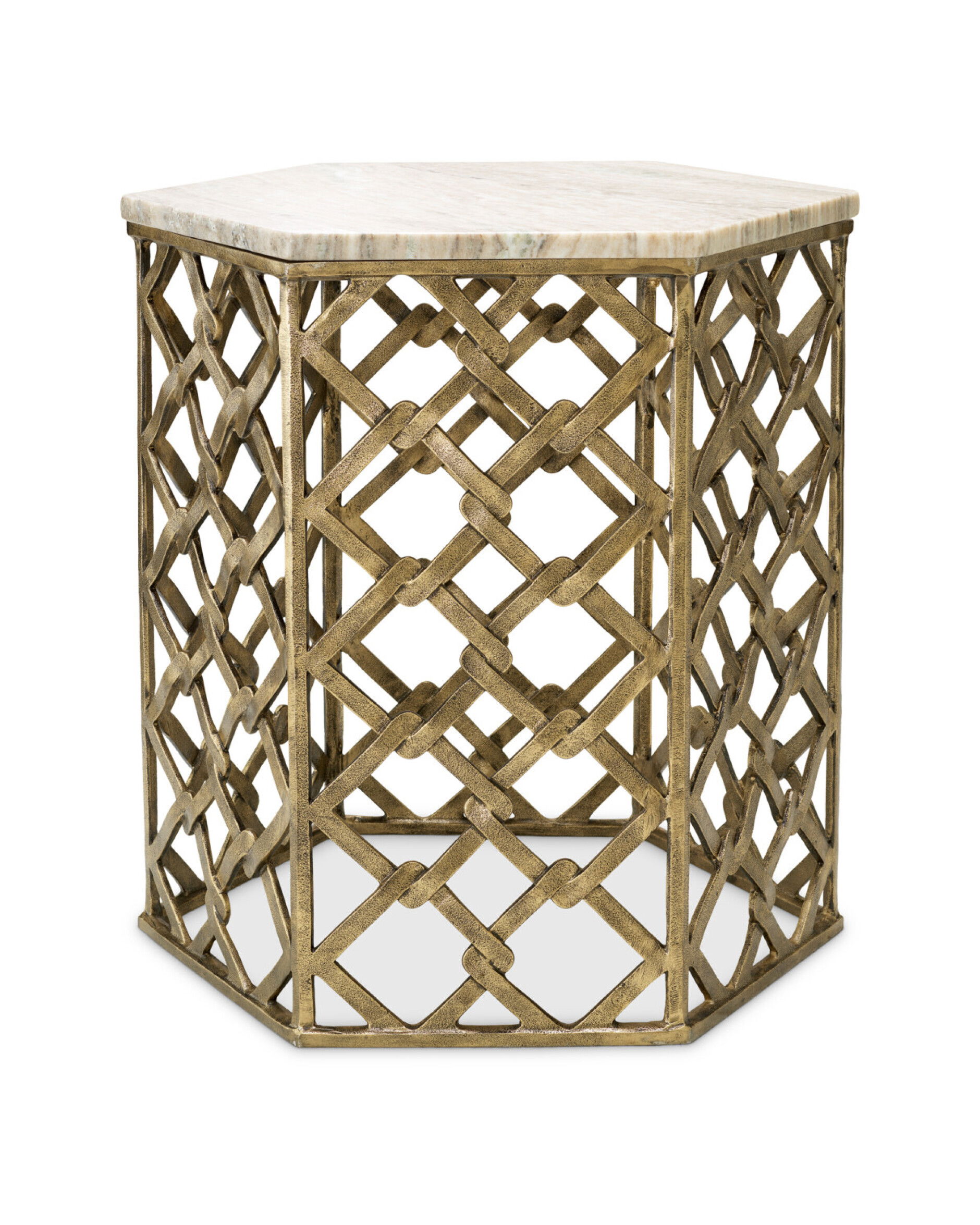 Stratham bijzettafel antiek messing