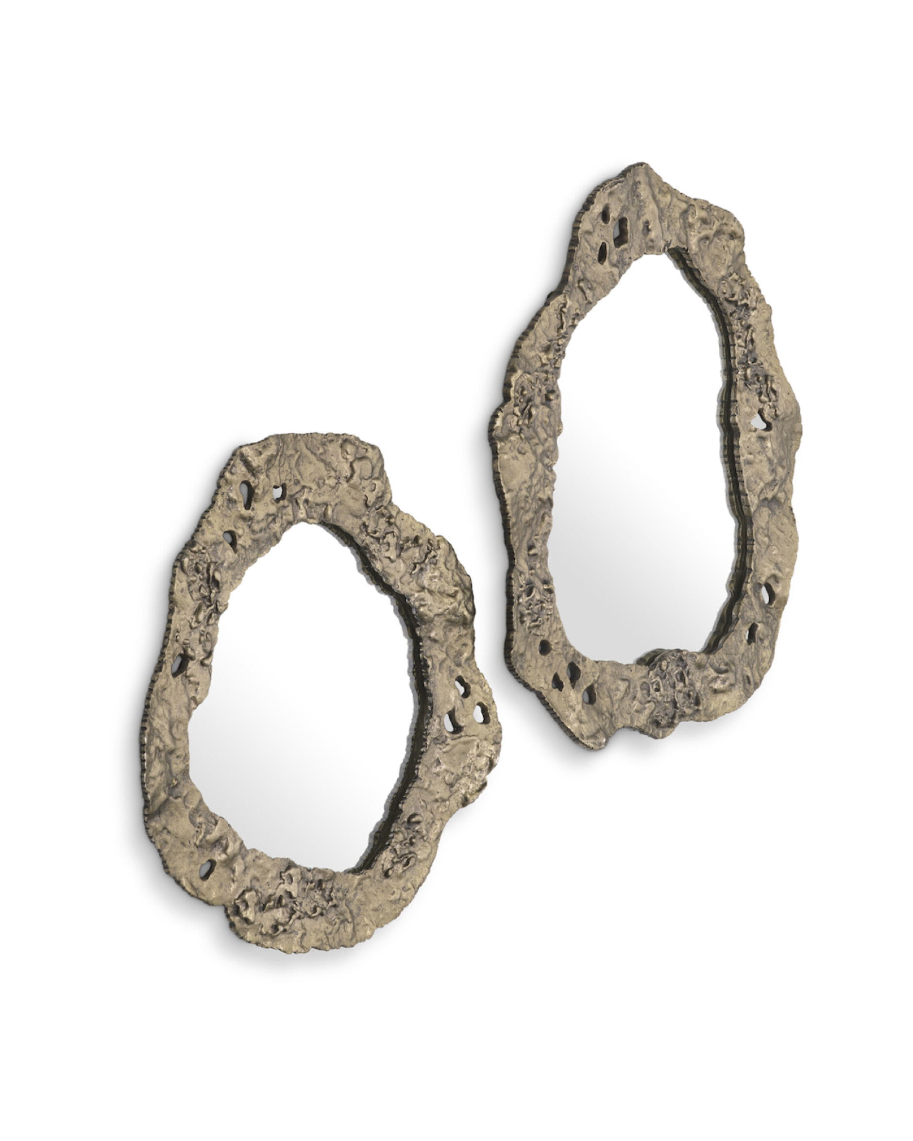 Foggia Mirror Vintage Brass Set of 2