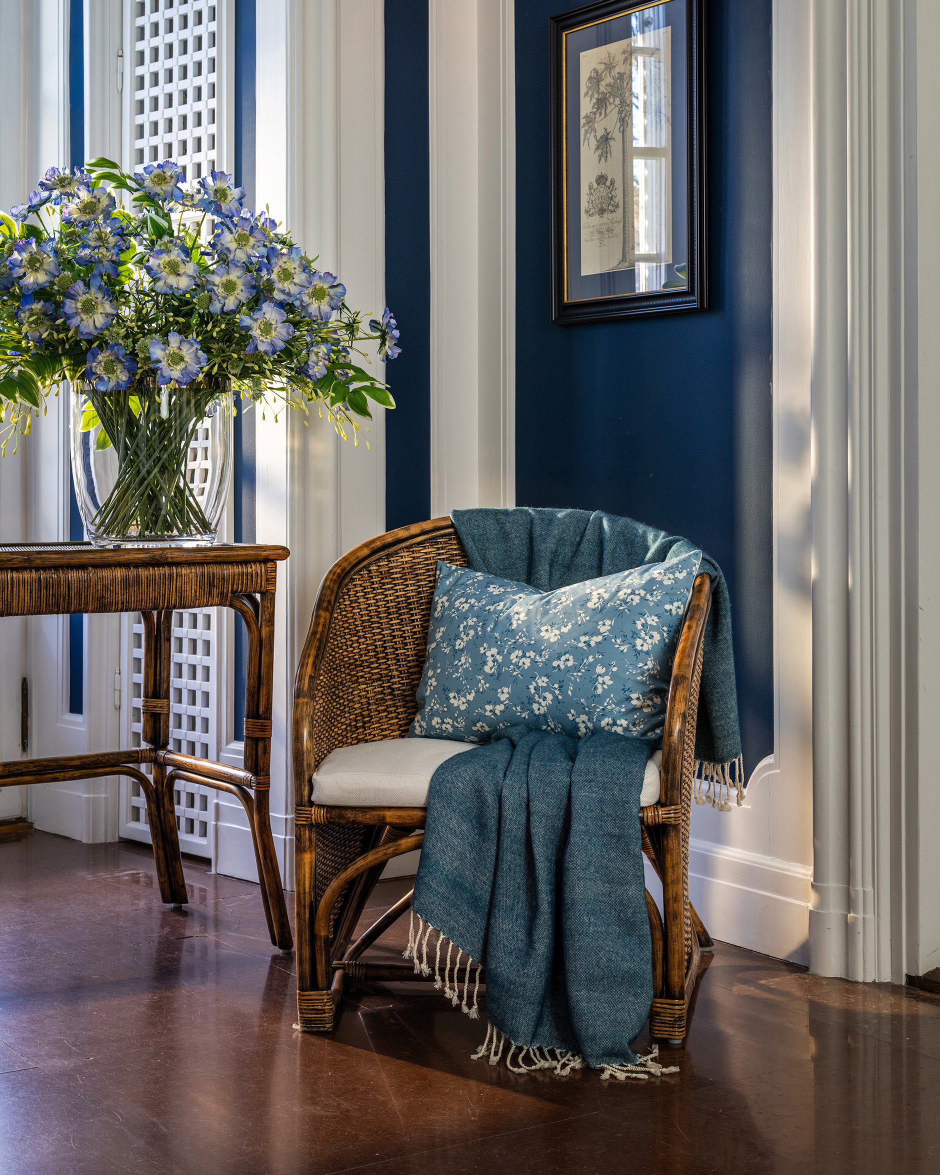 Maycroft Floral Chambray Cushion Cover