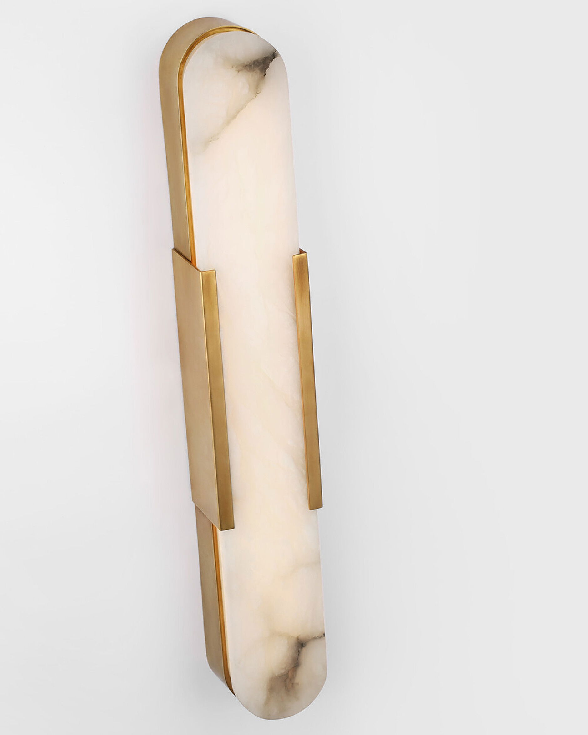 Melange 28" vägglampa förlängd mässing