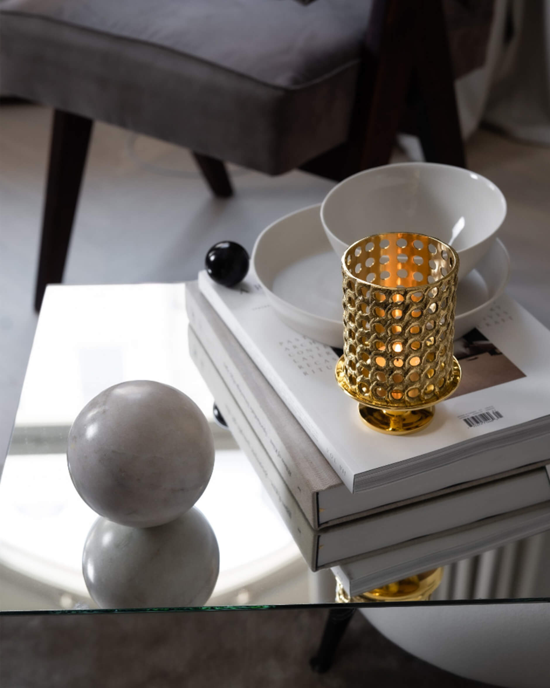 Pierre Forsell ljushållare mässing