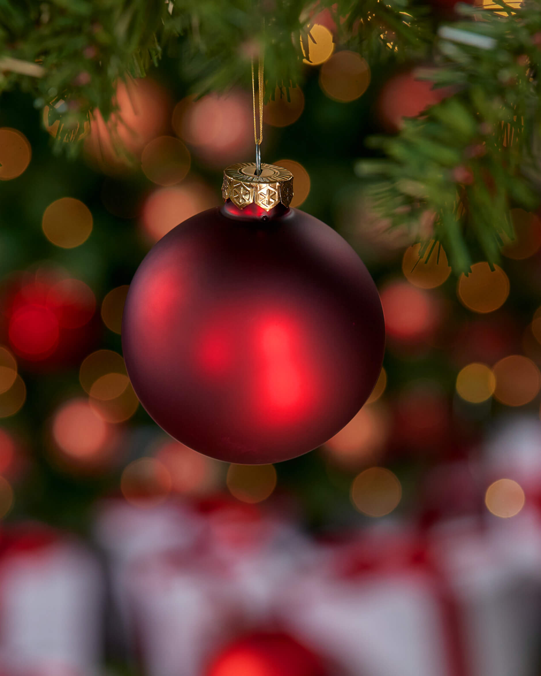 Elize joulupallo viininpunainen 8cm