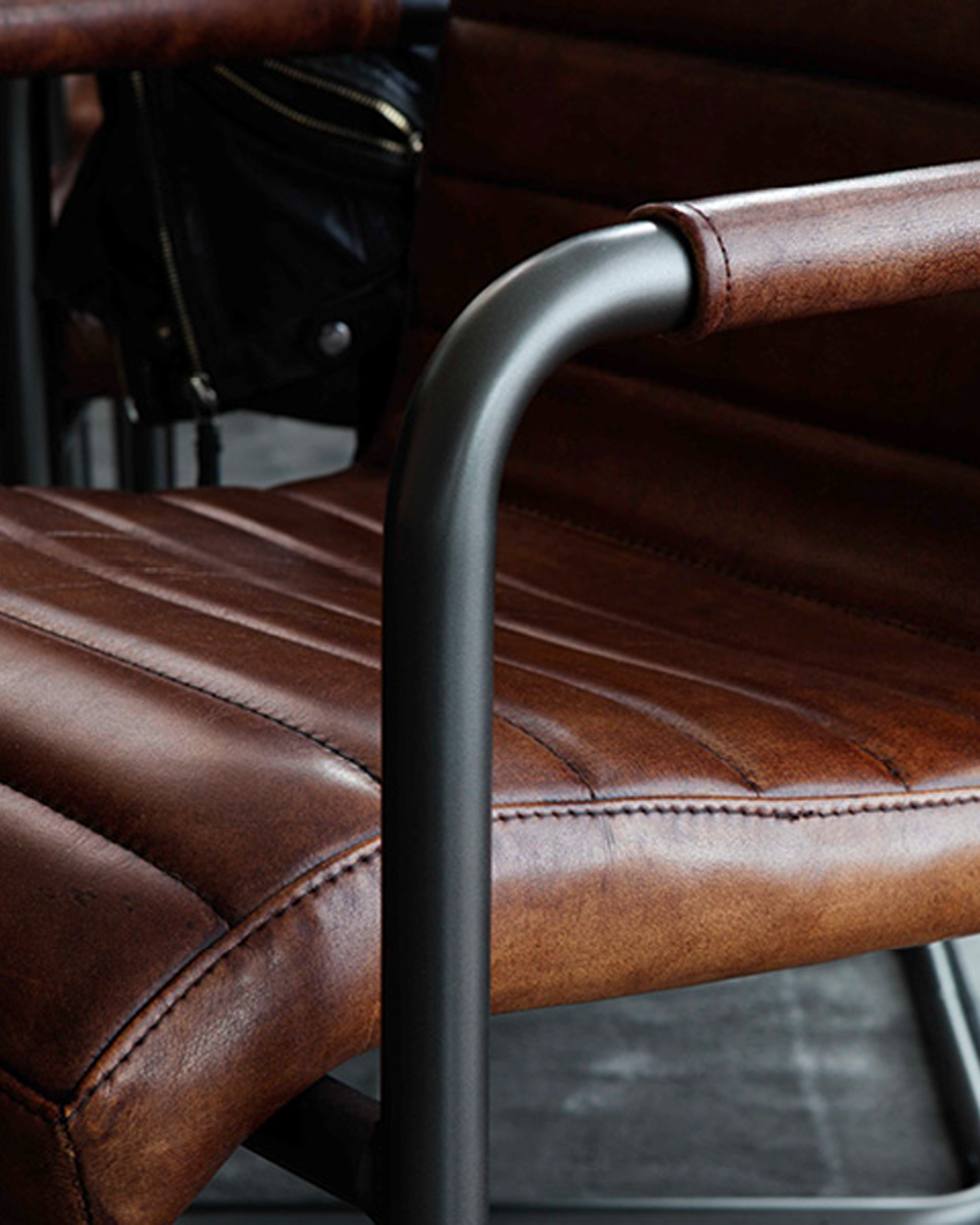 Sabina Armchair Leather Light Brown