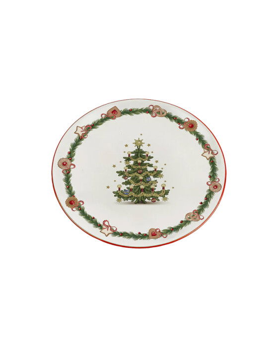 Carmina tallrik vit/röd