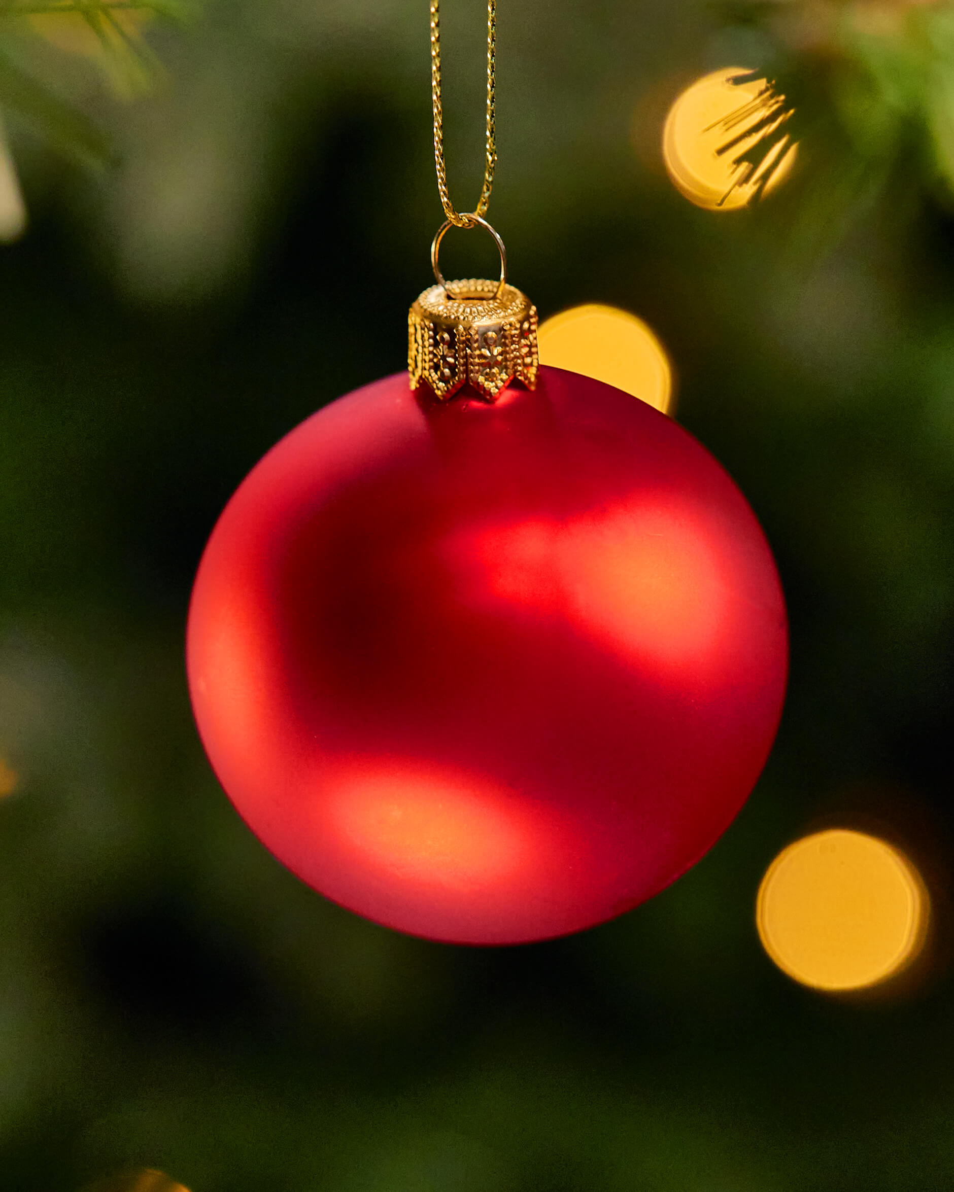 Esther-joulupallo punainen 6-kpl