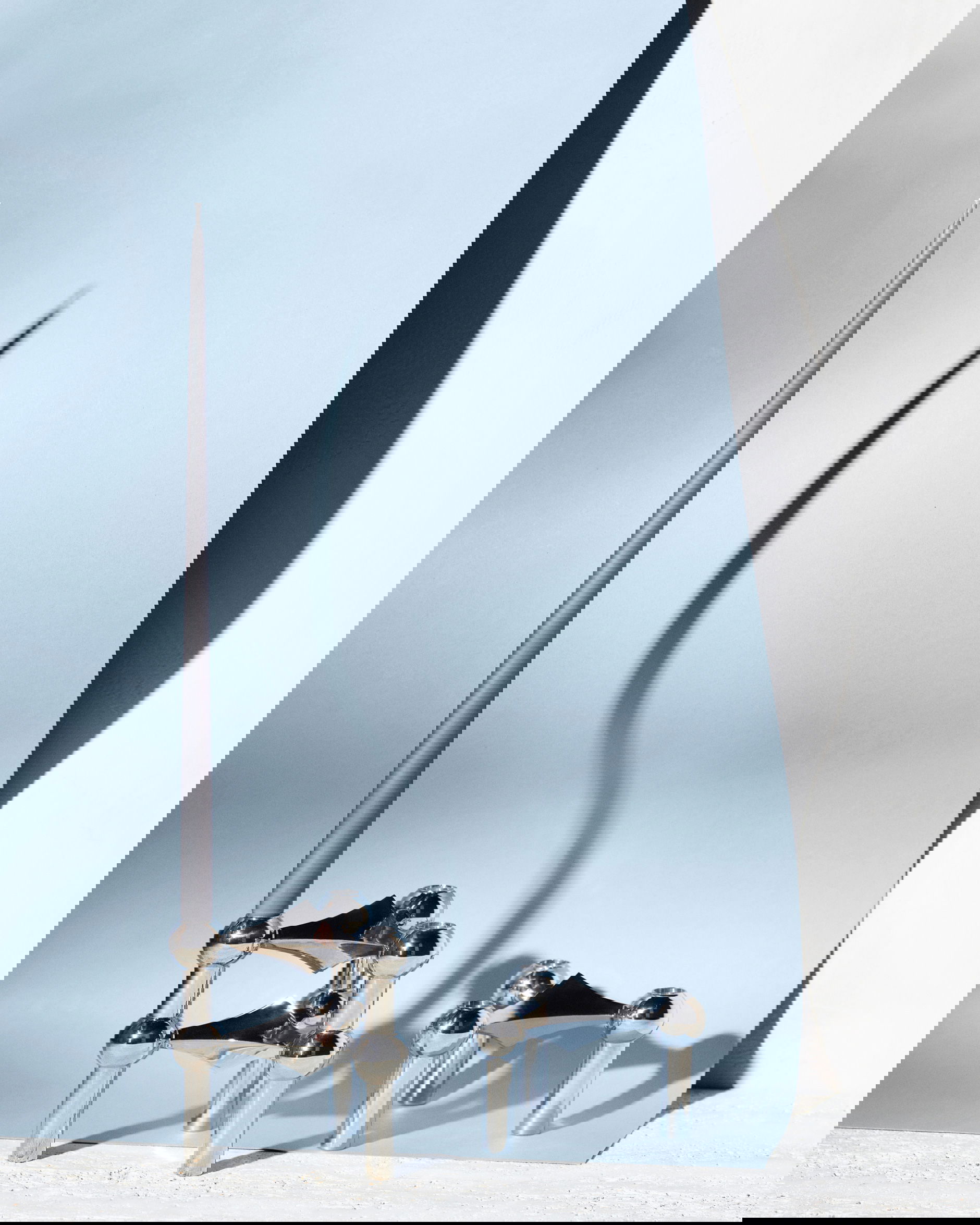 Nagel ljusstake krom