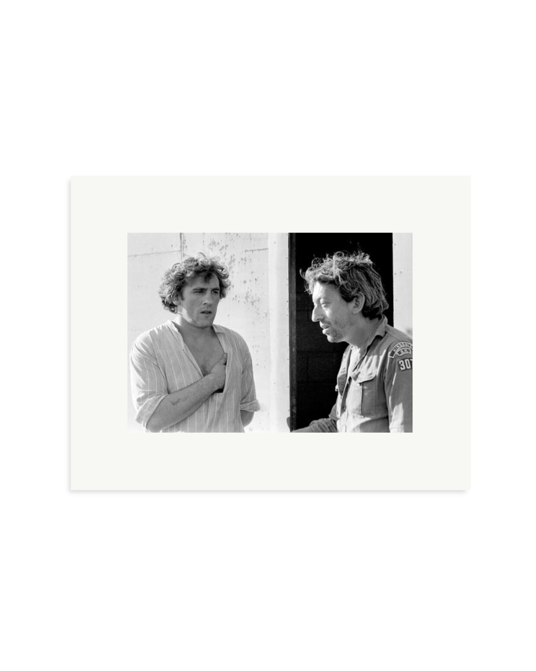 Gerard Depardieu and Serge Gainsbourg Print Only / Small