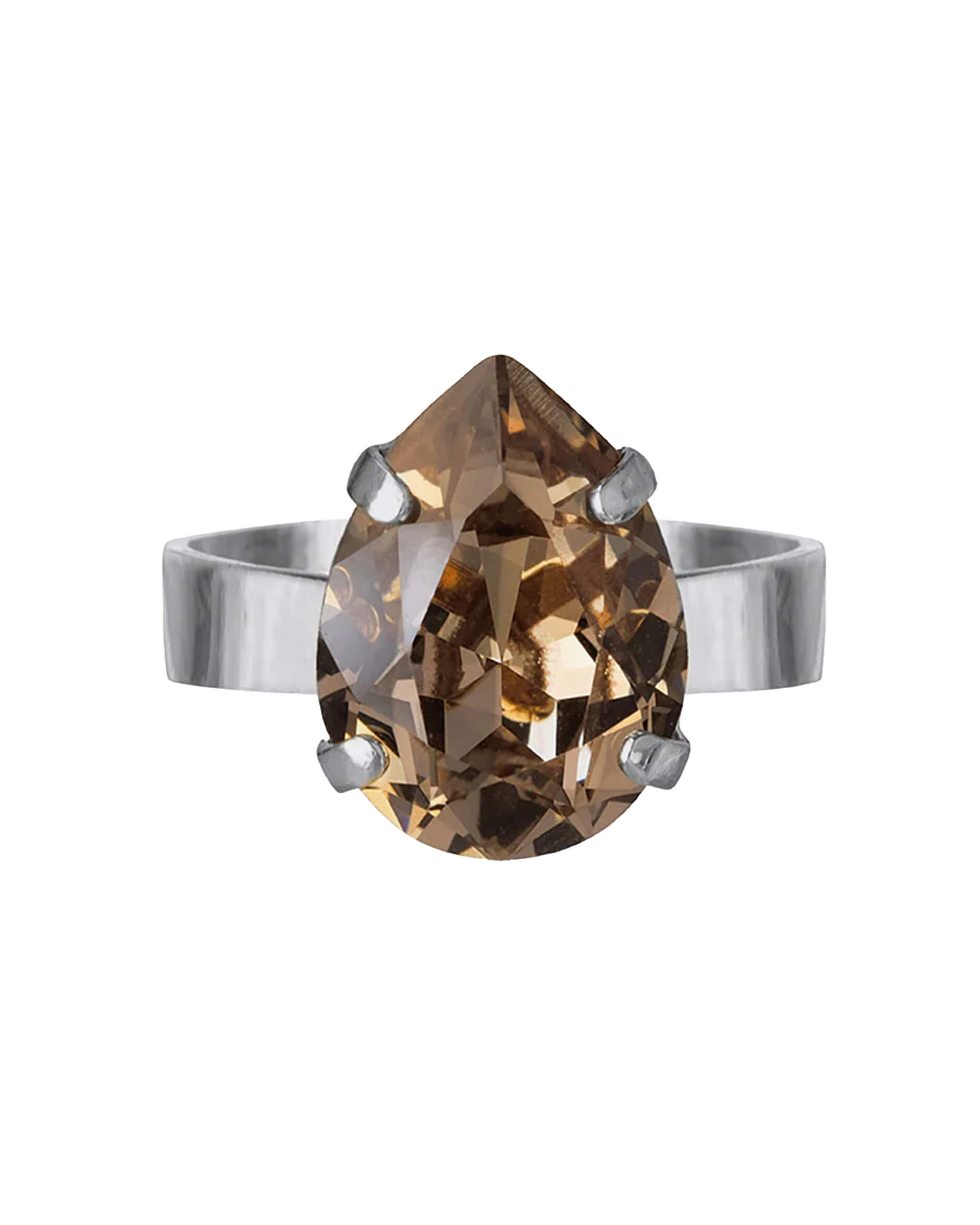 Mini Drop ring greige rhodium