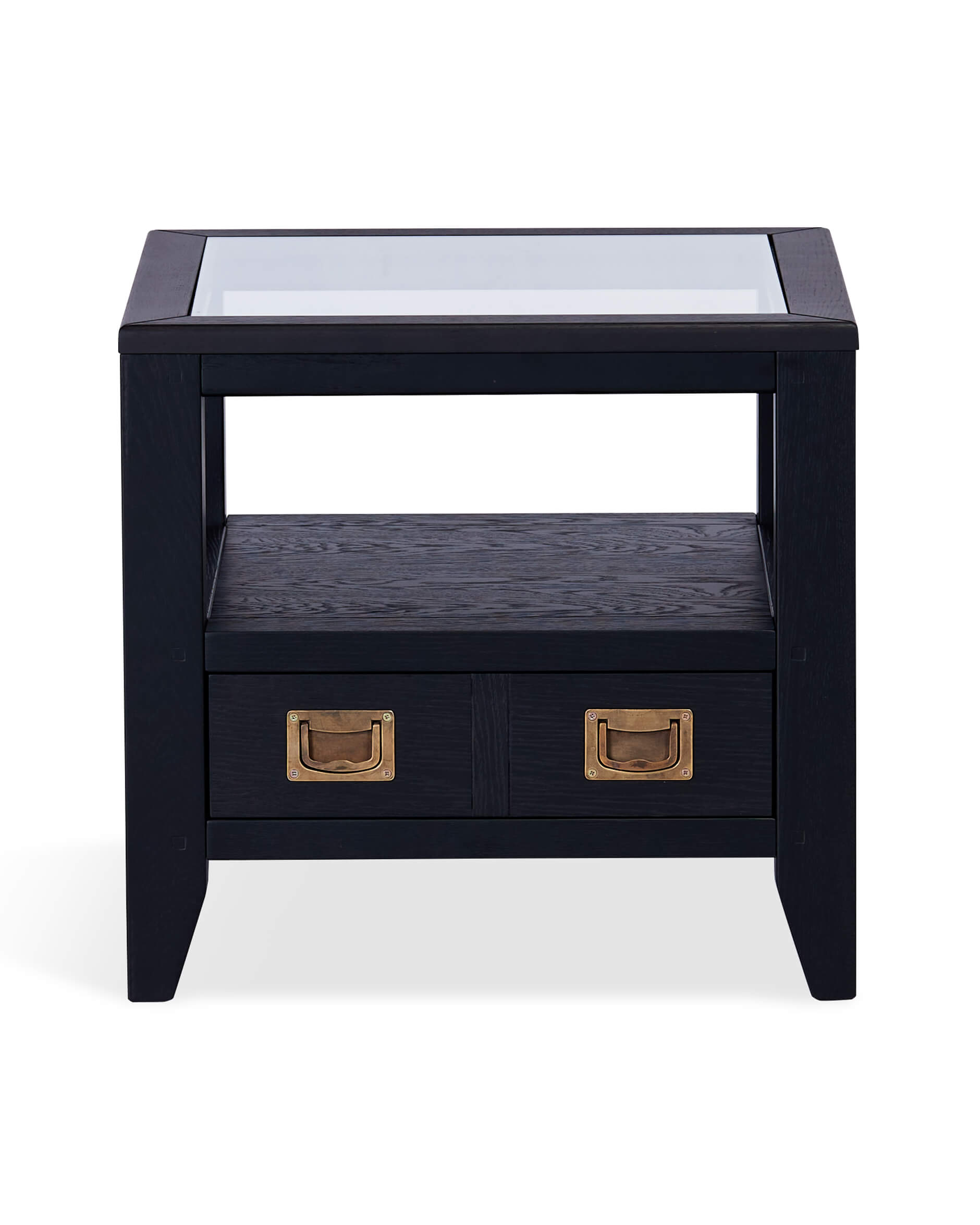 Martino sidobord glasskiva iconic black