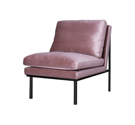 April lounge chair rosewater / black