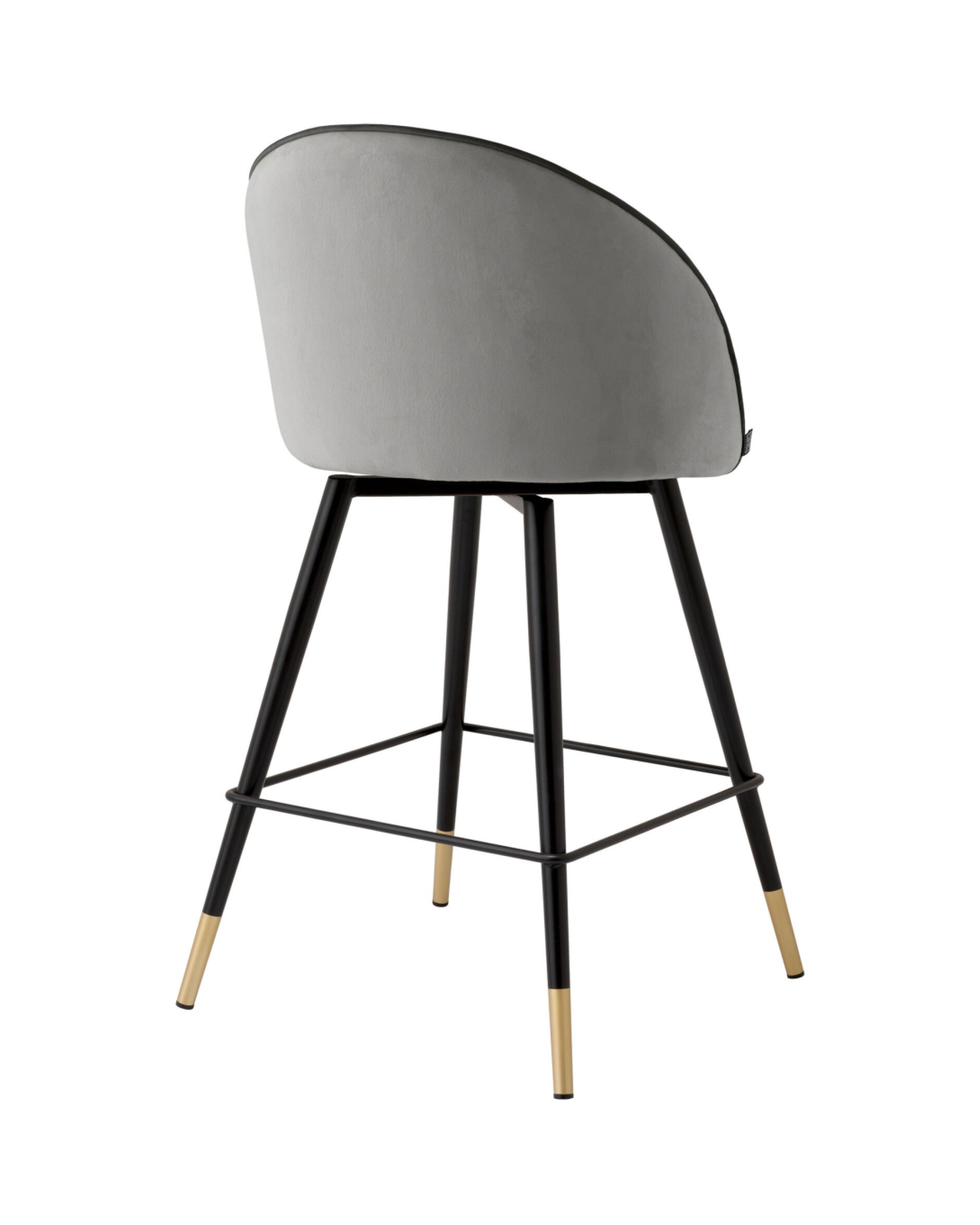 Cooper Counter Stool Roche Light Grey Velvet Set of 2