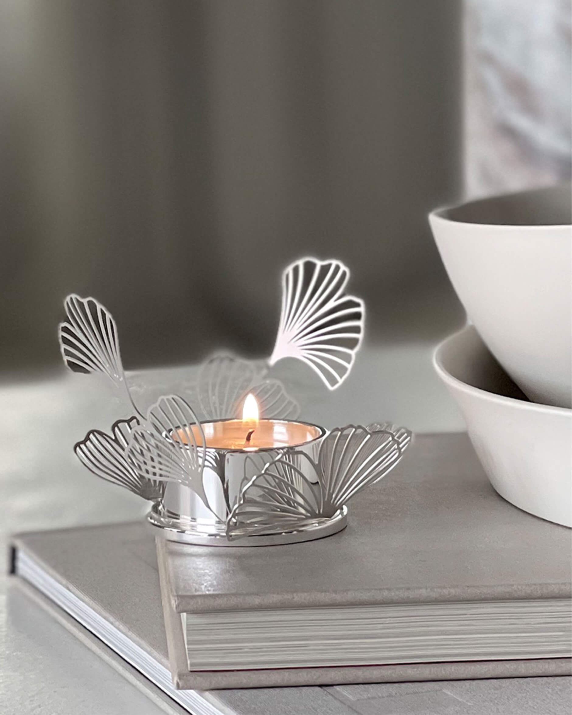 FLWR ljushållare silver