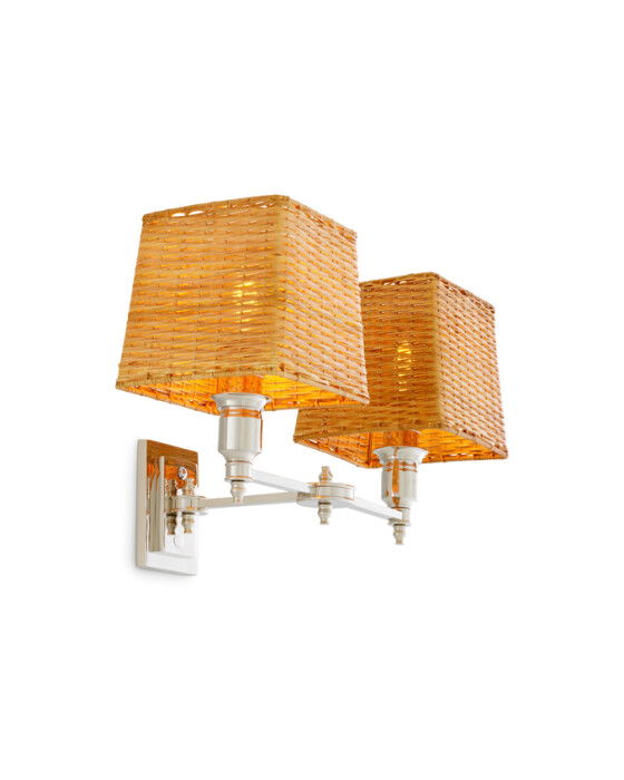 Lexington vägglampa dubbel nickel/rotting